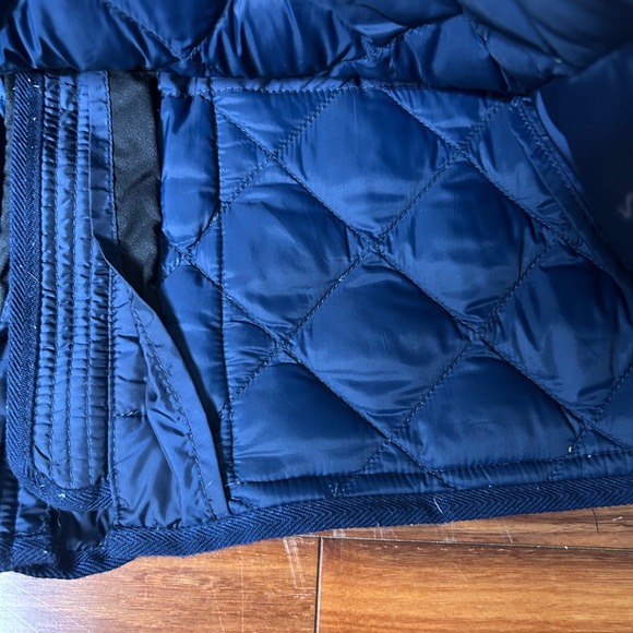 Polo Ralph Lauren Quilted Down Filled Vest Puffer Belted Blue Size S/P - Picture 7 of 10